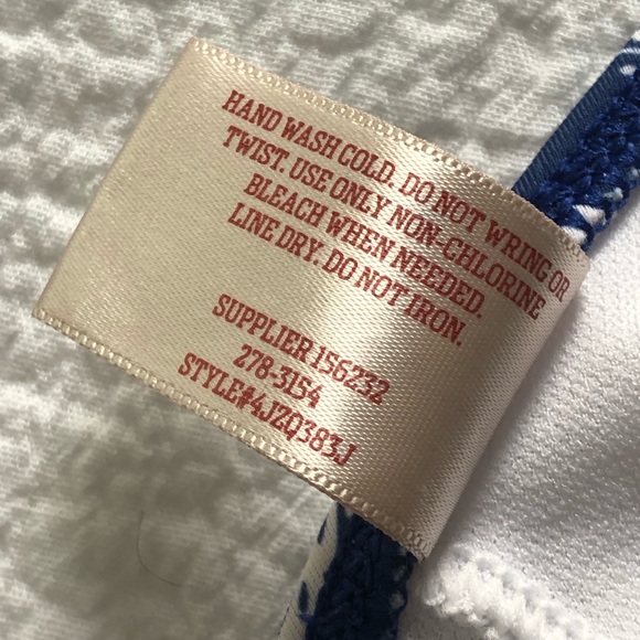 Arizona Jean Co Blue Triangle Halter Bikini Top - Picture 8 of 8